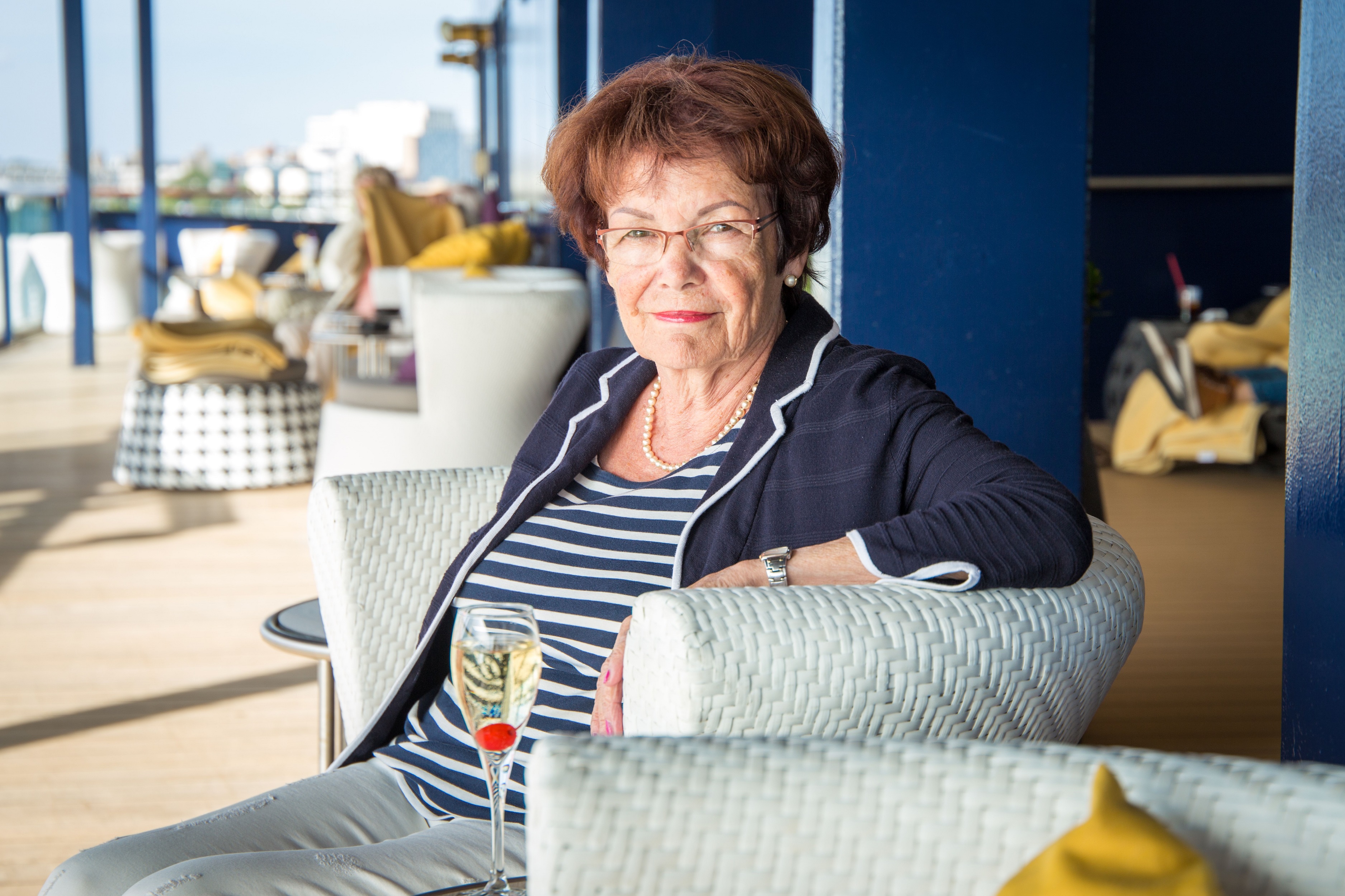 Entspannen am Seetag für Mein Schiff Fan Ingrid Malmström kein Pronlem