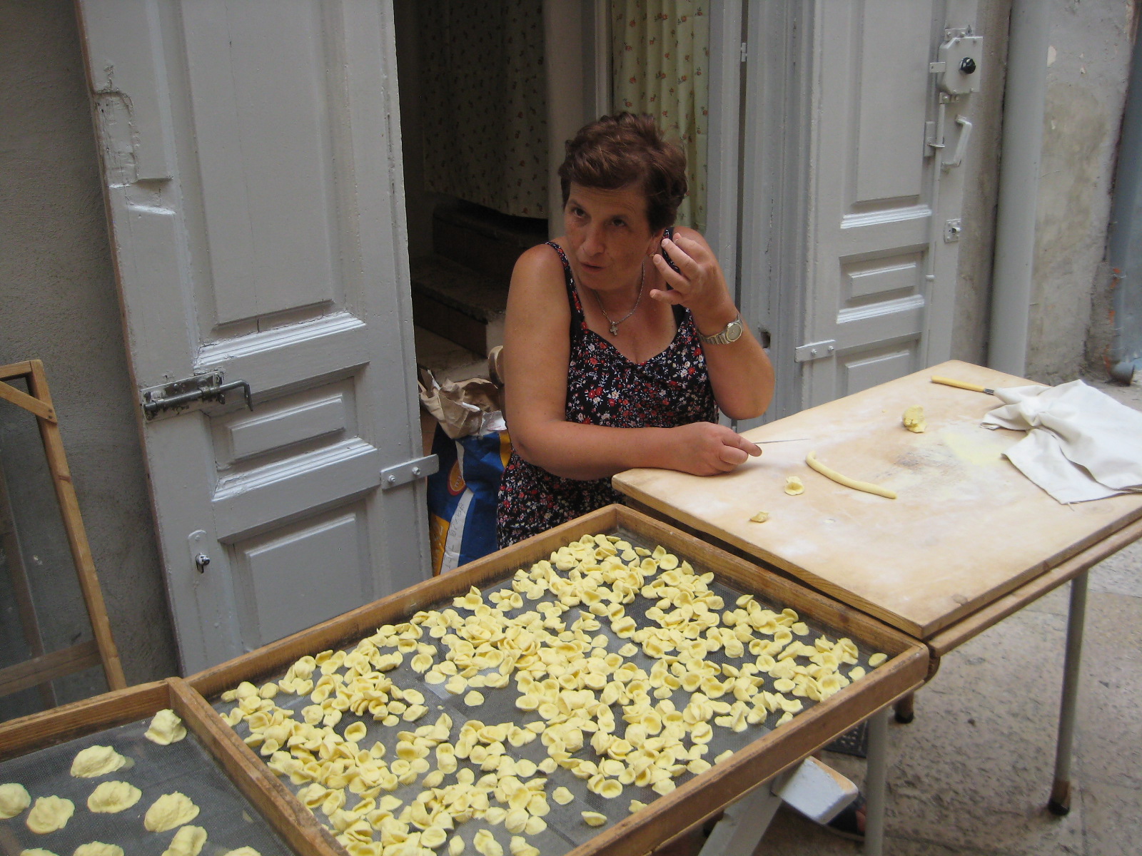 Spezialität aus Bari: die lokale Nudelsorte Orecchiette